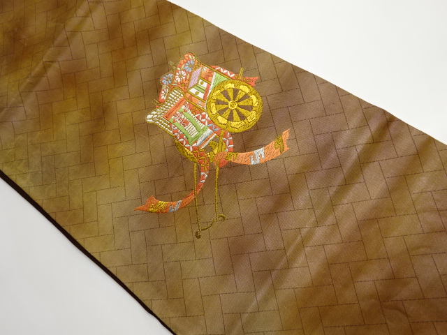 リサイクル　御所車模様織出し名古屋帯